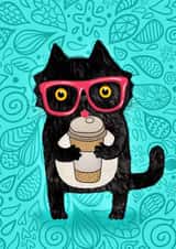 cat coffee Card 22917 created by Anna Alekseeva