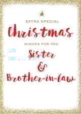 Sister and Brother In Law - Extra Special - Christmas Wishes - Sparkle - Glitter - Christmas Card created by Always Sparkle