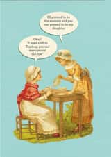 Rude play pretend card created by Tess Cards