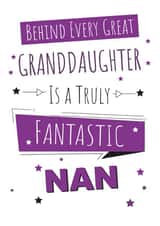 Celebrate your Nan with this heartfelt card. Perfect from her grandchild created by Yeti Design