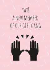 girl gang New Baby Card 7832 created by Hoard Pretty Things