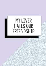 Funny Birthday Card - Drinking Buddy - Liver - Friend created by Bettie Confetti