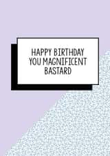Cheeky Birthday Card - Happy Birthday You Magnificent Bastard created by Bettie Confetti