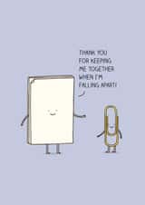 Thank you punny card for your friends and loved ones created by Milkyprint