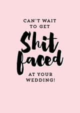 Rude Engagement card - pink and black 1001 created by Percy & Pearl