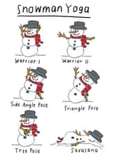 funny snowman Christmas Card 4651 created by Che Dyer