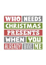 Cheeky Christmas Card For Wife, Mum, Husband, Dad created by SixElevenCreations