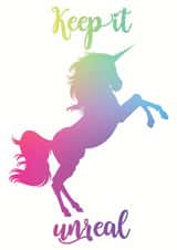 unicorn rainbow Birthday Card 31420 created by CREASHAN
