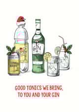 tonic Alcohol Christmas Card 8916 created by Of Life & Lemons Ltd.