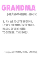 Funny Birthday Card - For Grandma - Noun created by Silly Sentiments