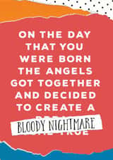 funny nightmare Birthday Card 9885 created by Jon Hall Design