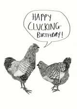 chickens clucking Birthday Card 10750 created by Harriet Popham