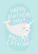 narwhal happy Birthday Card 10843 created by Nutmeg and Arlo