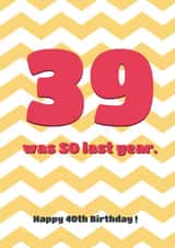 40 Female Birthday Card 3835 created by Wink Design - Michelle Roberts