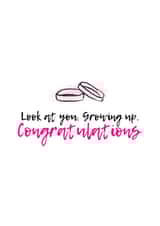 Look at you growing up - Funny typography card - Wedding or Engagement card created by Luke Peek