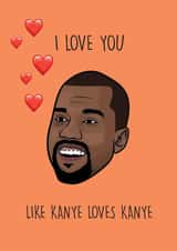 kanye cartoon Valentines Day Card 32605 created by See More