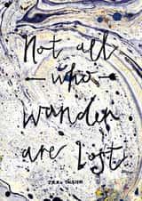 tolkien pattern Love & Friendship Card 33930 created by Black Fell