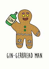 Gin-gerbread man card created by Peabody Studio