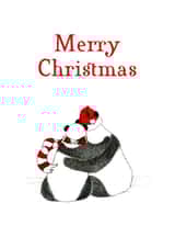 panda pandas Christmas Card 1264 created by Karen Vaughan