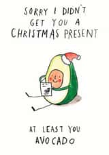 avocado avo Christmas Card 5524 created by Jelly Armchair