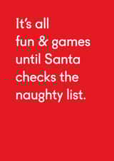 It's all fun and games funny Christmas card created by Twin Pines Creative