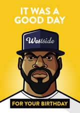 'It was a good day for your birthday' greetings card created by Diverse Pixels