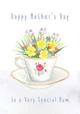 Elegant Floral Teacup Mother’s Day Card for a Special Mum created by Michelle Grace