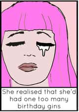 Adult Gin Birthday Card 33982 created by Kelly Connor Designs