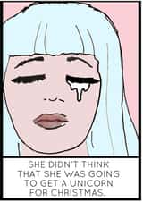 Unicorn Pop Christmas Card 33983 created by Kelly Connor Designs