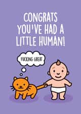 You've had a little human new born card created by Thirty Mussels