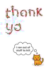 RUDE FUNNY Thank You Card 8544 created by Thirty Mussels