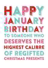 funny january Birthday Card 3538 created by Do You Punctuate?