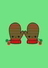 mitten Xmas Christmas Card 28211 created by peppermintpopuk
