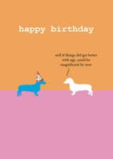 dog dachshund Birthday Card 5375 created by Frankie Whistle