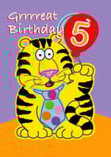 happy five Birthday Card 12107 created by Michael Walsh