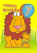 Happy seven Birthday Card 12109 created by Michael Walsh