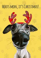 Funny Scottish Dog Christmas Card created by sarahcoxartwork