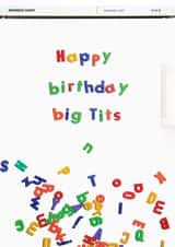 happy big Birthday Card 12127 created by Brainbox Candy