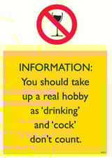 information sign Birthday Card 12130 created by Brainbox Candy