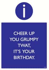 happy rude Birthday Card 12134 created by Brainbox Candy