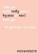 vegan funny Valentines Day Card 34448 created by The Creative Minx Co.