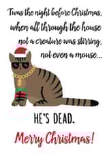 Funny Christmas Card Gangster Cat -- Dark Humour created by Chelsey Adams