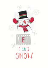 snowman Male Christmas Card 34287 created by Gill Eggleston