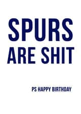 Spurs are rubbish birthday card created by Offside Cards