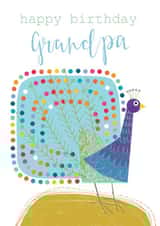 grandpa card - grandpa - peacock - pretty and sentimental created by Kali Stileman