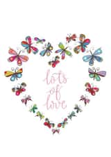 Pretty Butterfly Heart Anniversary Card / Valentines Day Card - Lots Of Love created by Kali Stileman