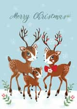 vintage deer Christmas Card 12015 created by Michelle Grace