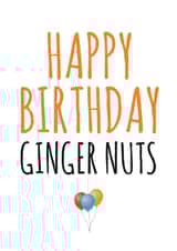 GINGER NUTS Birthday Card 12232 created by Banter King