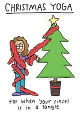 yoga funny Christmas Card 4652 created by Che Dyer