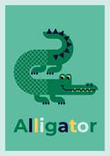 alligator animal Card 28263 created by Tom Langton
